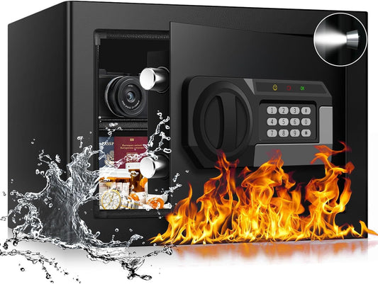 1.2 Cub Small Fireproof Safe for Home, Personal Fire Safe Box with Digital Keypad