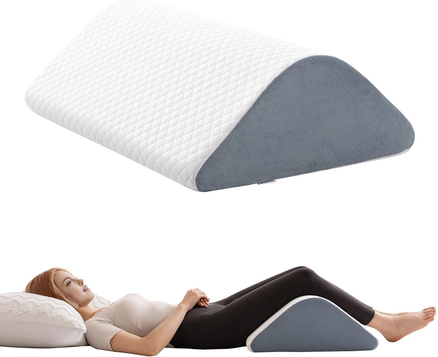 Knee Wedge Pillow 8'' - Leg Elevation Support for Sleep Position