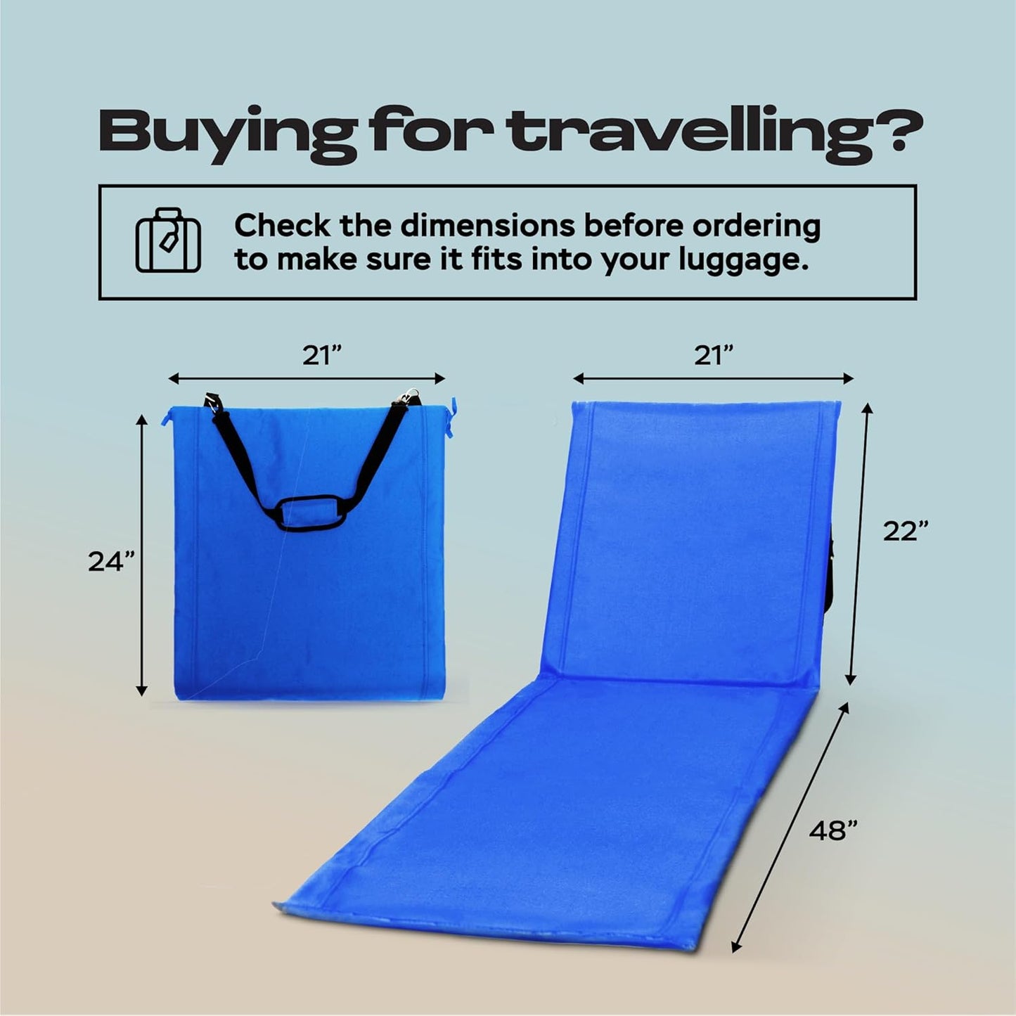 Lightweight Beach Chair for Adults - Portable Beach Lounger