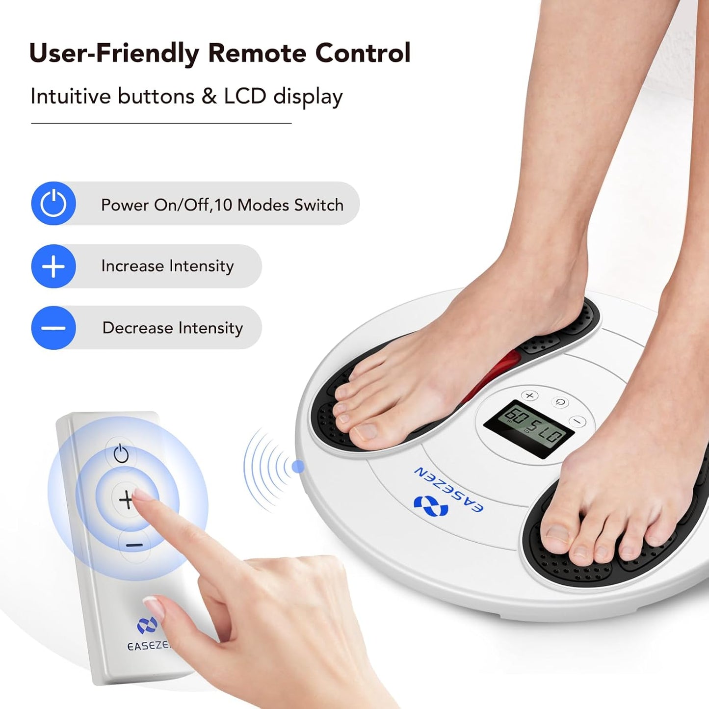 Foot Massager for Neuropathy, TENS & EMS Foot Circulation Stimulator for Pain Relief