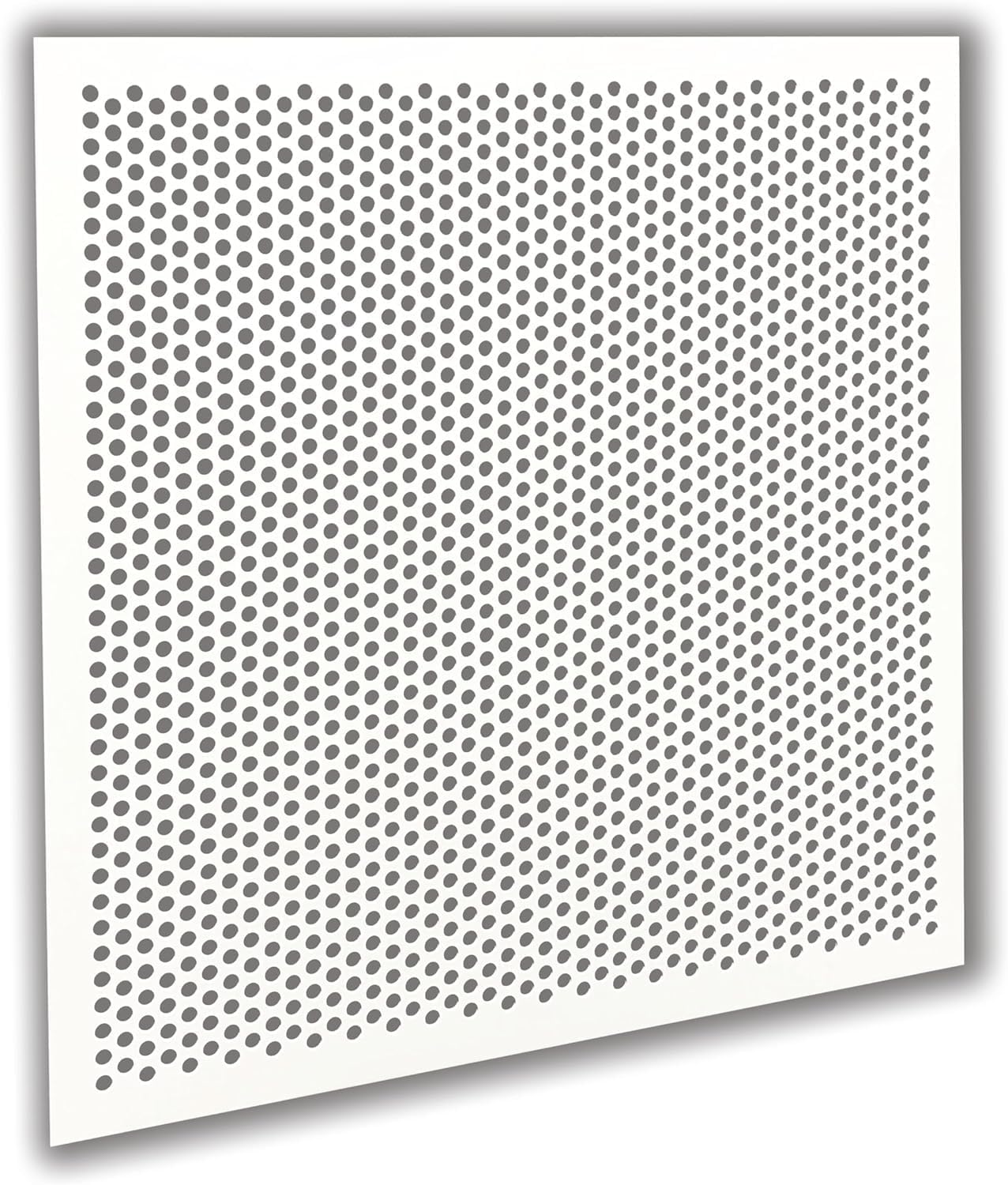 2'x2' White Plastic Perforated Tile with 3/8" Holes (4-Pack)