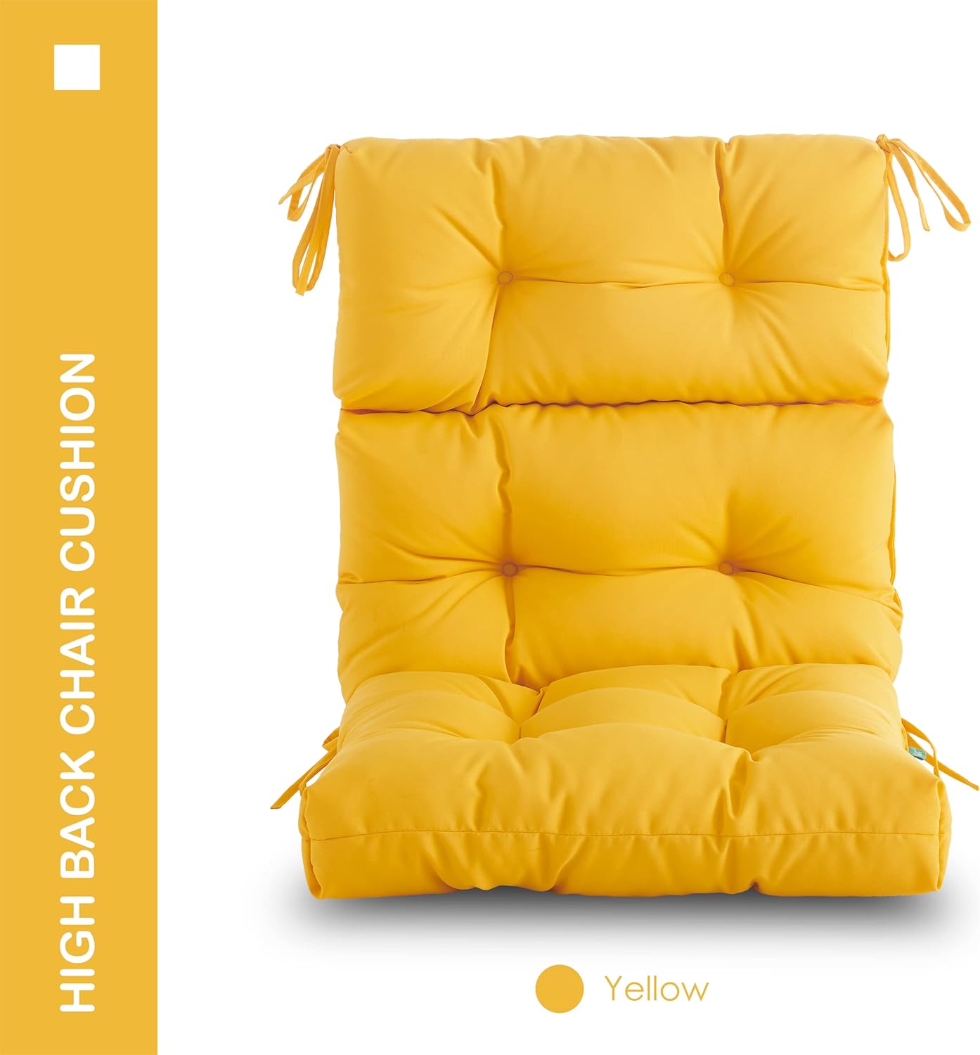 Outdoor Indoor High Back Chair Cushions Set of 4,Waterproof All-Weather Patio Adirondack Cushions