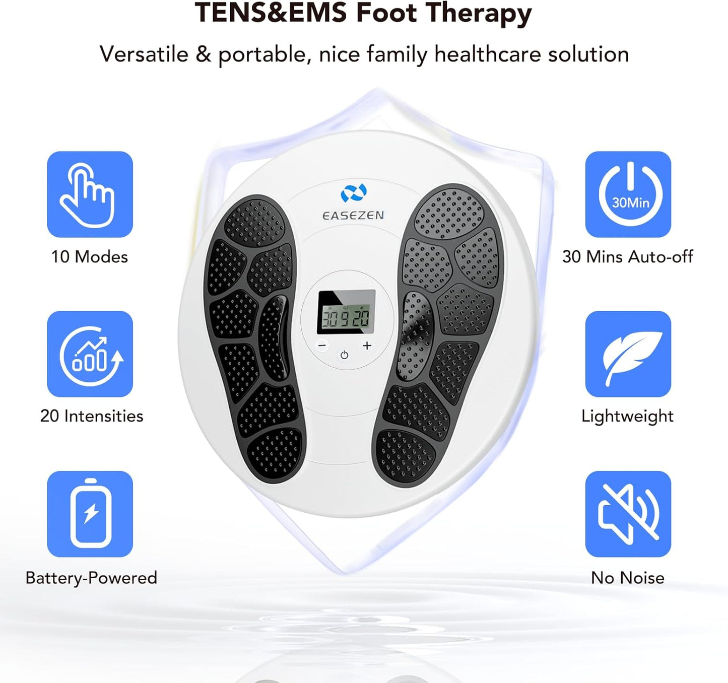 Foot Massager for Neuropathy, TENS & EMS Foot Circulation Stimulator for Pain Relief