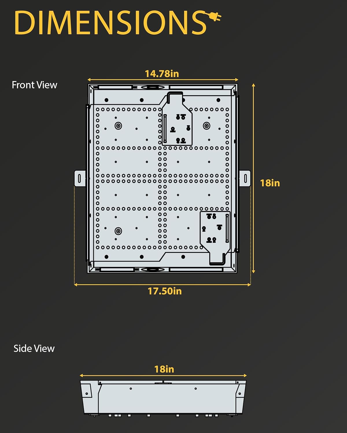 DataComm Electronics 45-8011-1P Multi-Functional Recessed Media Box