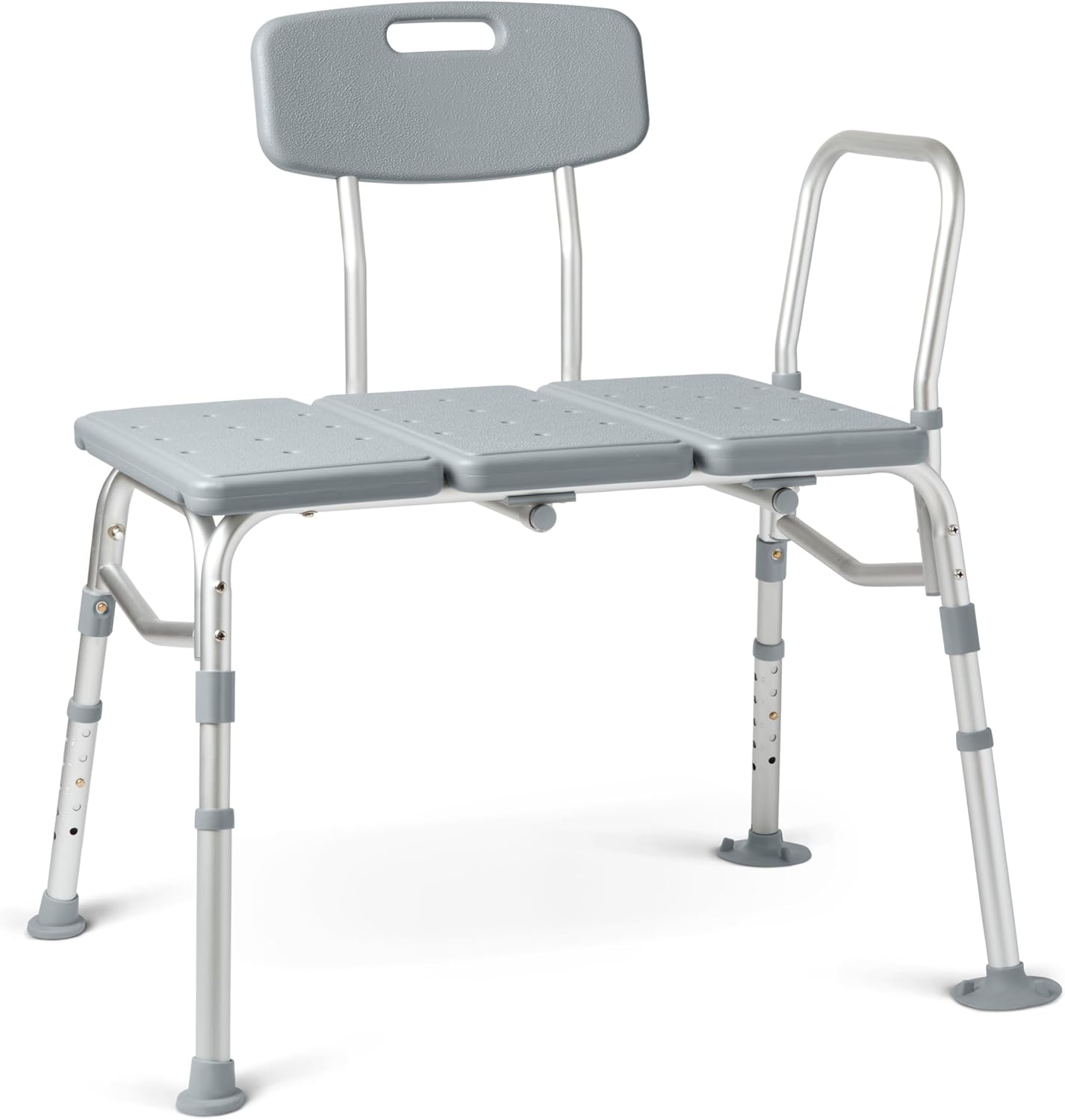 Medline Transfer Bench for Bathtubs and Showers, Adjustable Shower Bench and Bath Seat for Seniors and Adults