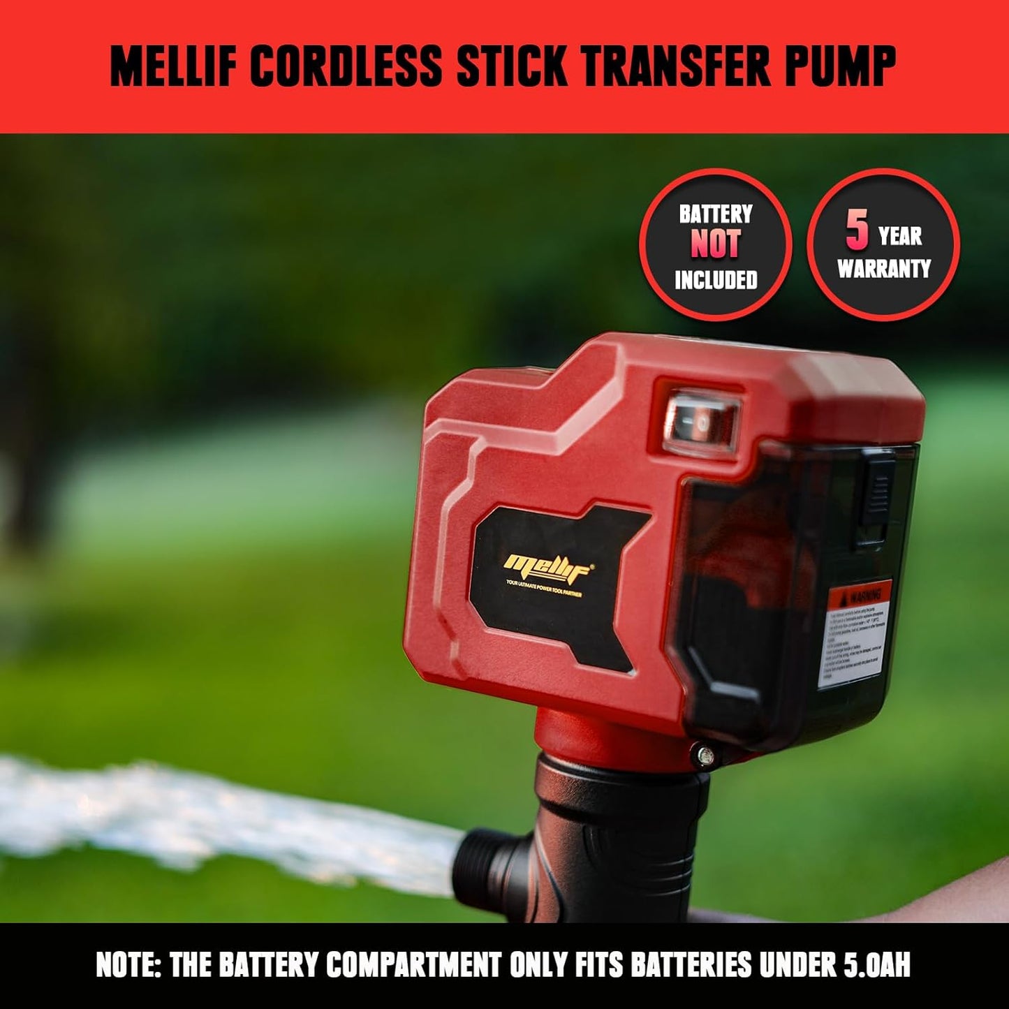 Cordless Stick Water Transfer Pump Compatible with Milwaukee 18V Battery(Tool Only)