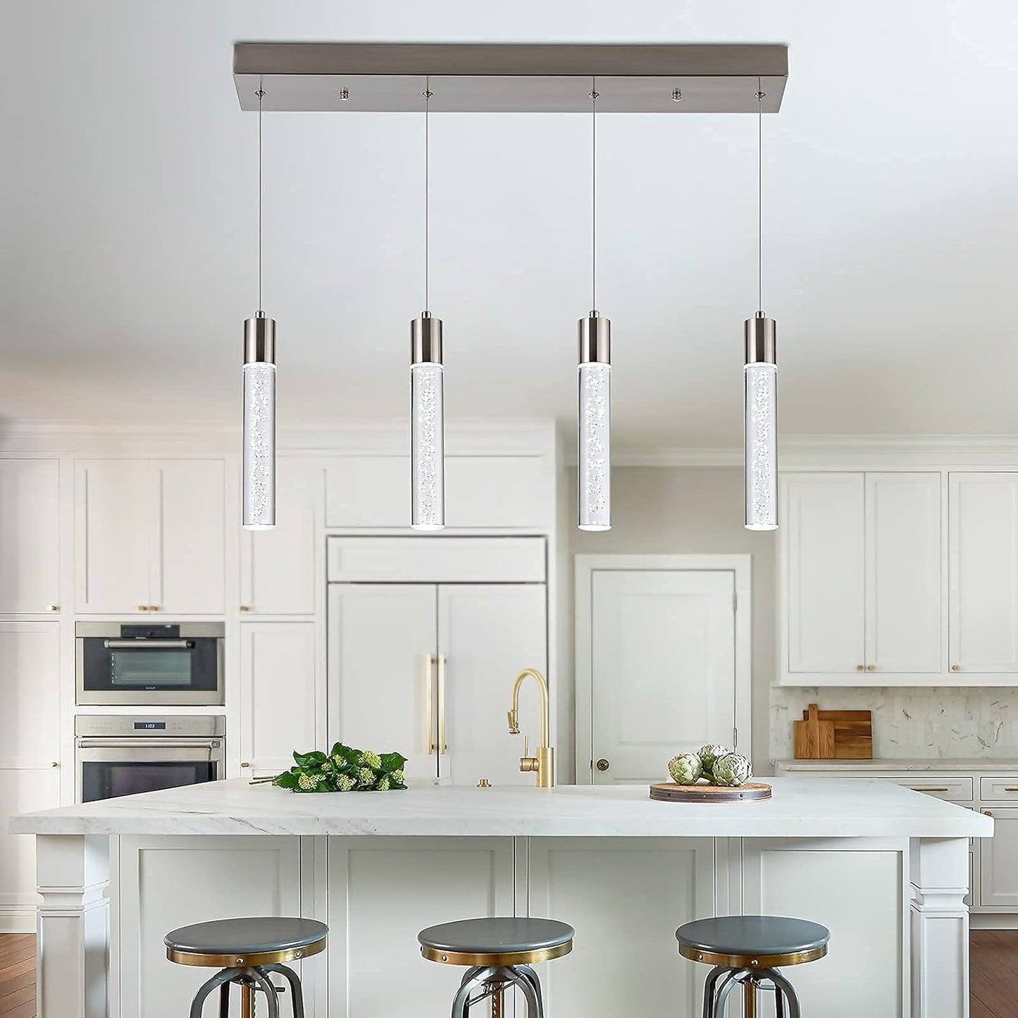 4-Light Pendant Light Fixtures for Kitchen Island, Updated Premium LED Pendant