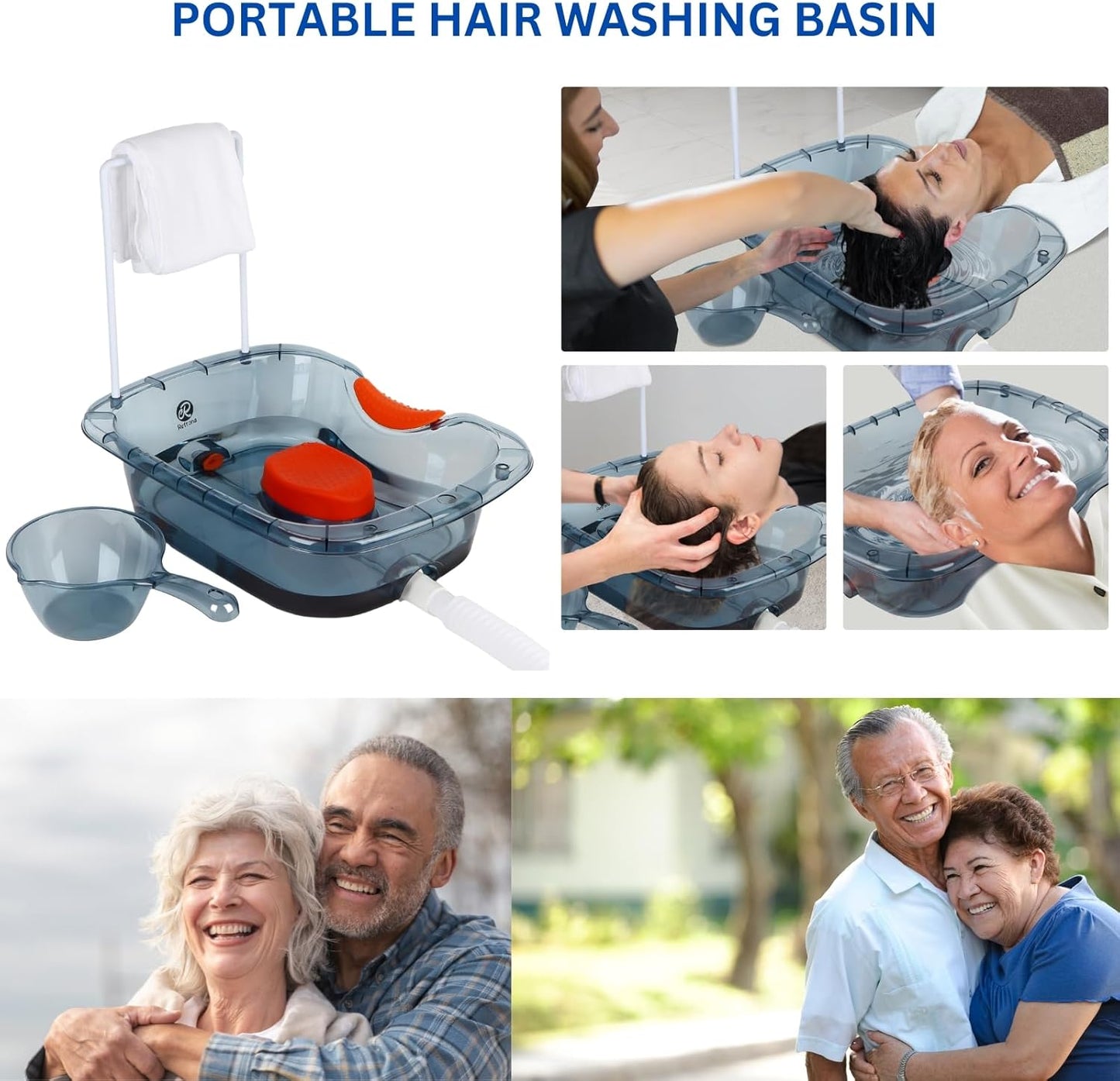 Hair Washing Basin for Bedridden - Portable Shampoo Bowl and Basin at Home
