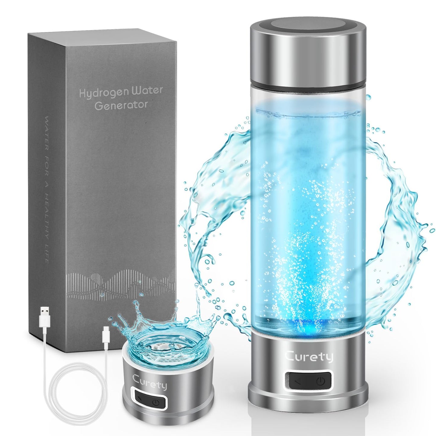 Hydrogen Water Bottle Generator, Portable 1500ppb Hydrogen Water Machine