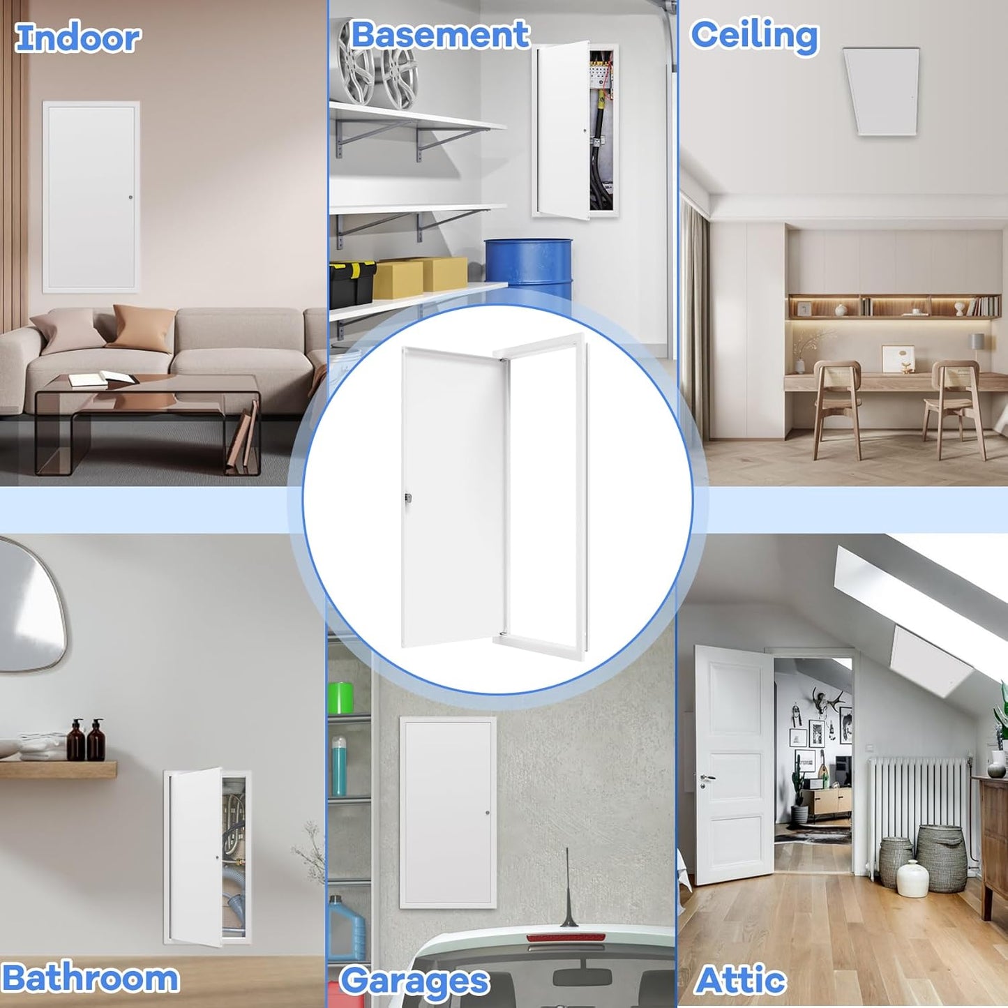 Thick 1 mm Access Panel for Drywall 16x24 – Screwdriver-Operated Latch | Reinforced