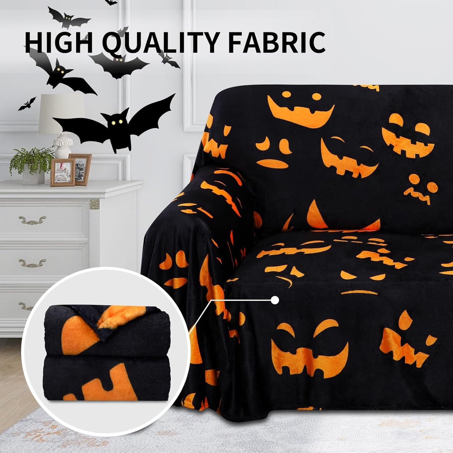 Easy-Going 80X118 inches Halloween Loveseat Sofa Cover