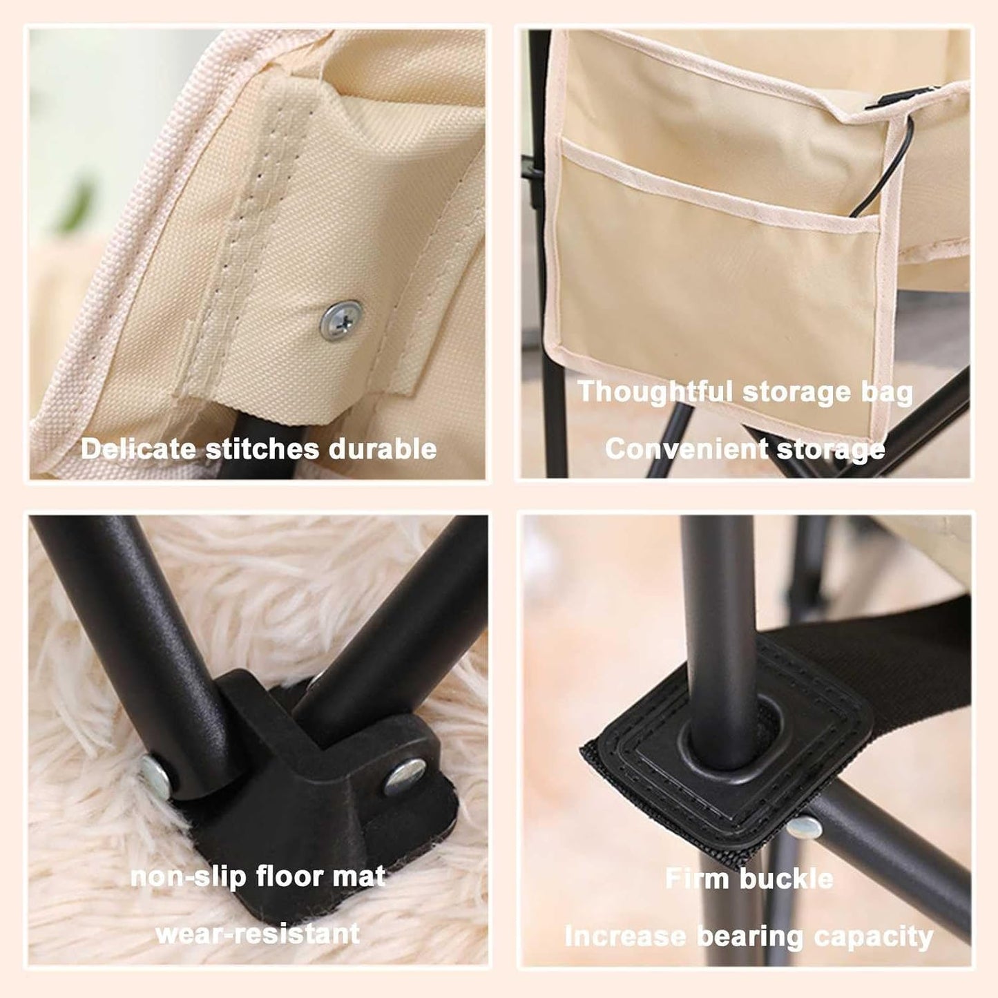 NYMFEA Heated Camping Chair Oversized, Outdoor Portable Heated Folding Chairs