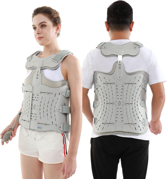 TLSO Inflatable Thoracolumbar Fixed Back Spinal Brace, Pain Relief and Straightener