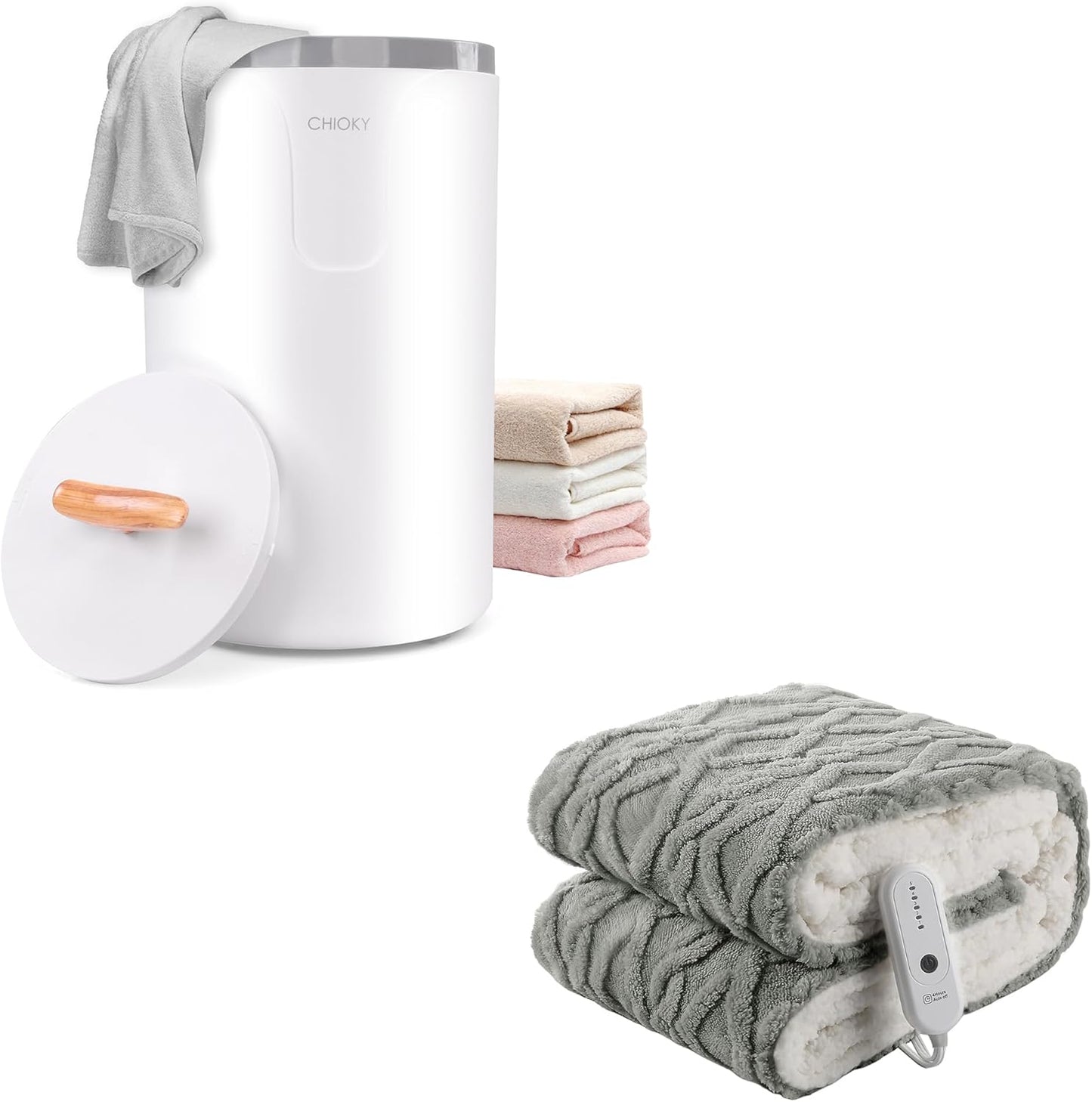 Towels Warmer for Bathroom & Heated Blanket Electric Throw 50''X60''