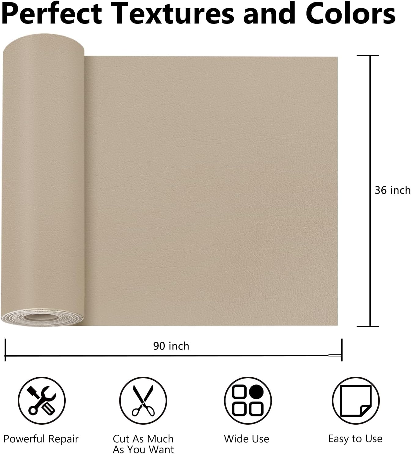 OcePor Self Adhesive Leather Repair Patch, 36 x 90 inch Leather Repair Tape