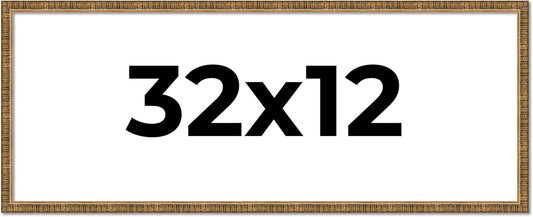 CountryArtHouse 32x12 Frame Gold Solid Wood Picture Frame