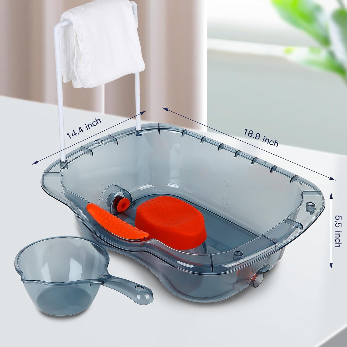Hair Washing Basin for Bedridden - Portable Shampoo Bowl and Basin at Home