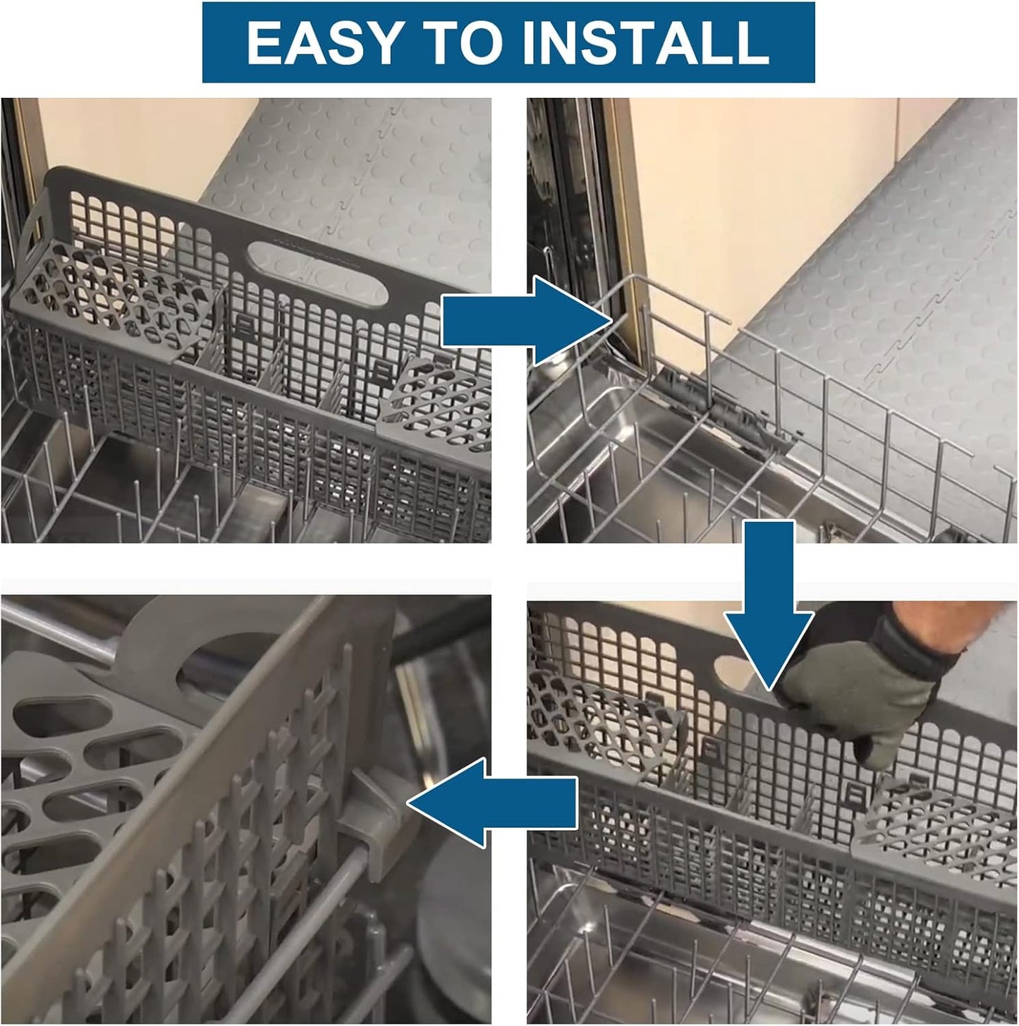 AMI PARTS 8531233 WP8562043 Universal Dishwasher Silverware Basket Replacement Fit for Whirlpool Kitchenaid Dishwasher