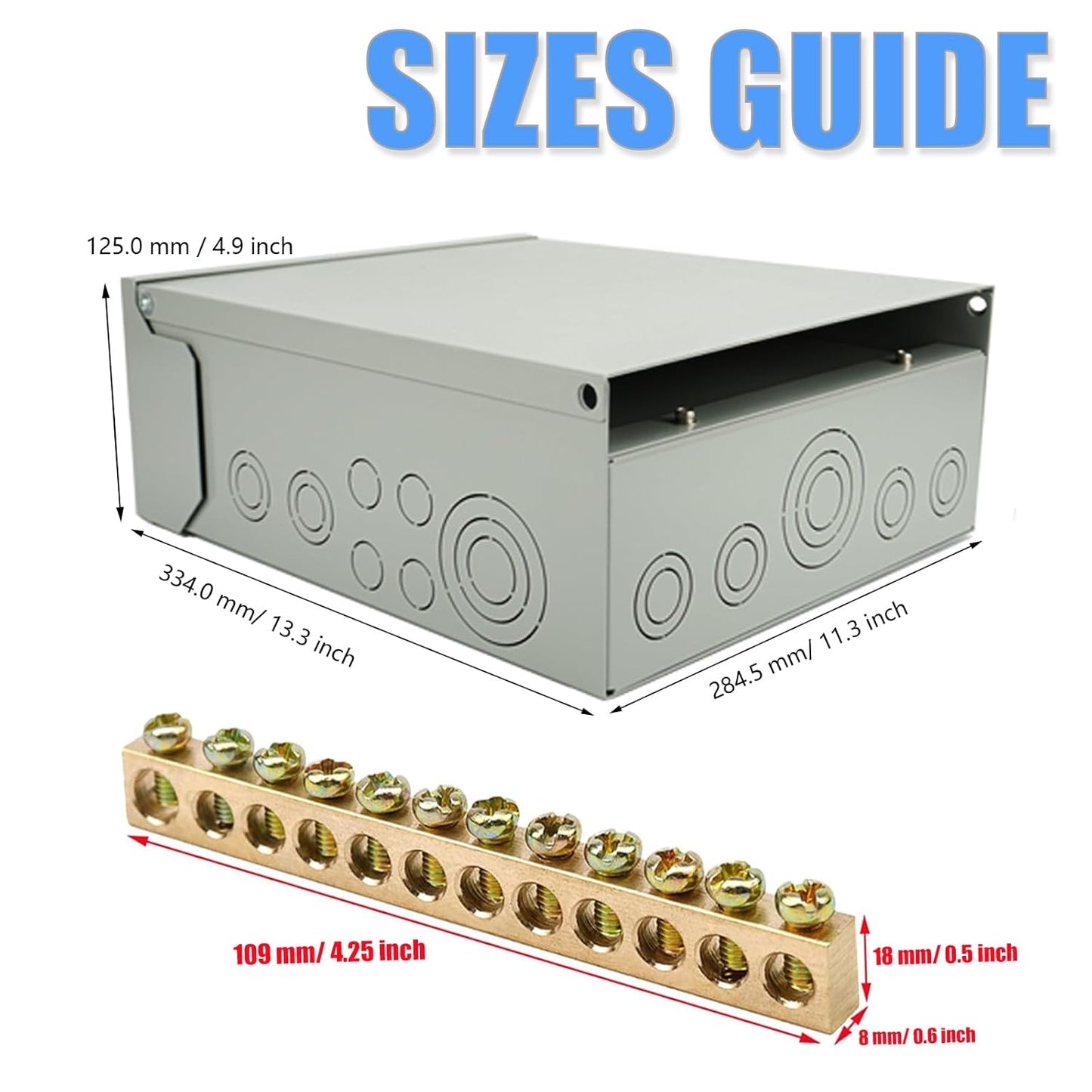 Circuit Breaker Panels Box 125 Amp 8-Space 16-Circuit Indoor Main Lug Surface Mount
