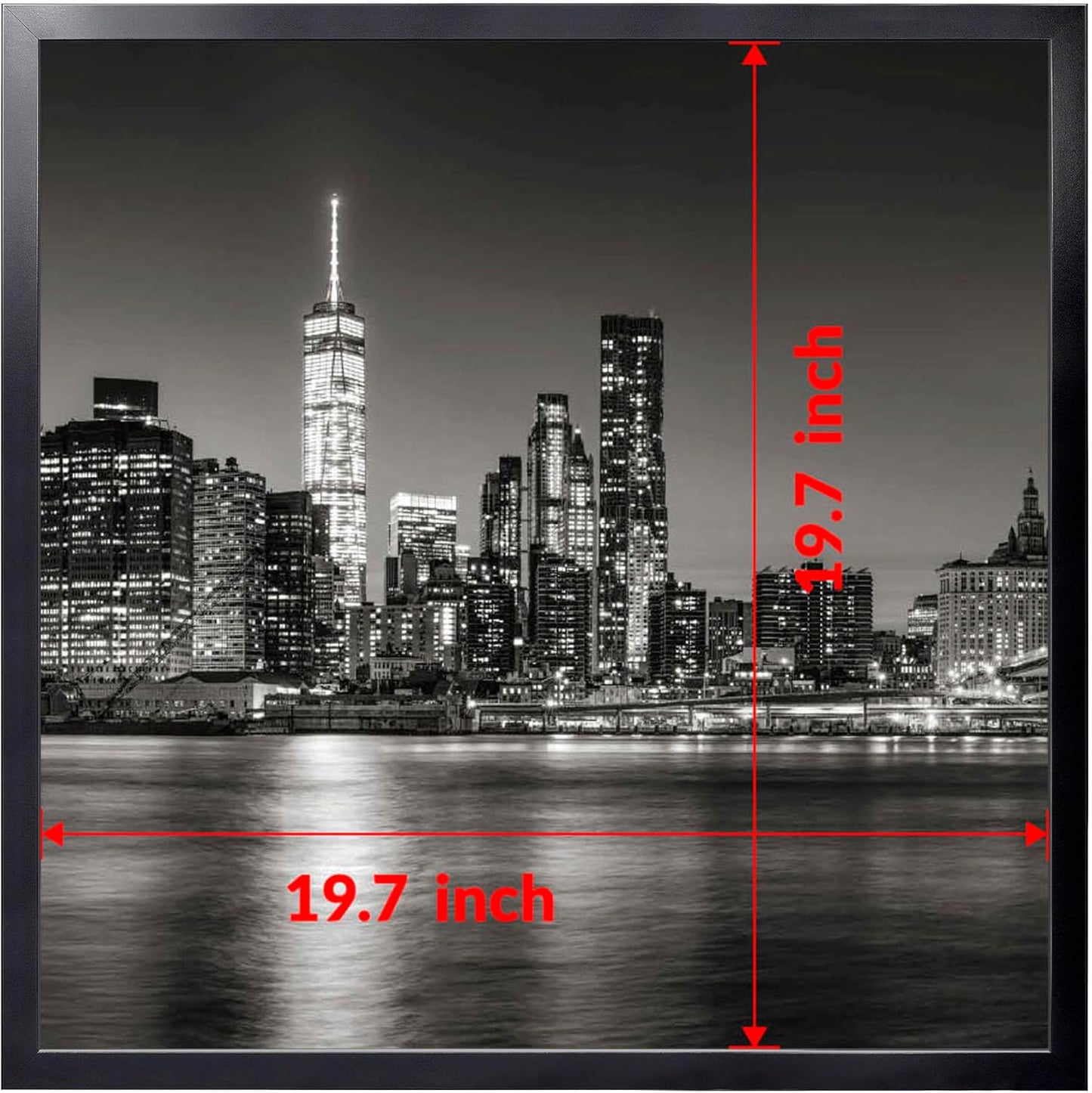 Annecy 20x20 Picture Frame Black（1 Pack）, 20 x 20 Picture Frame for Wall Decoration