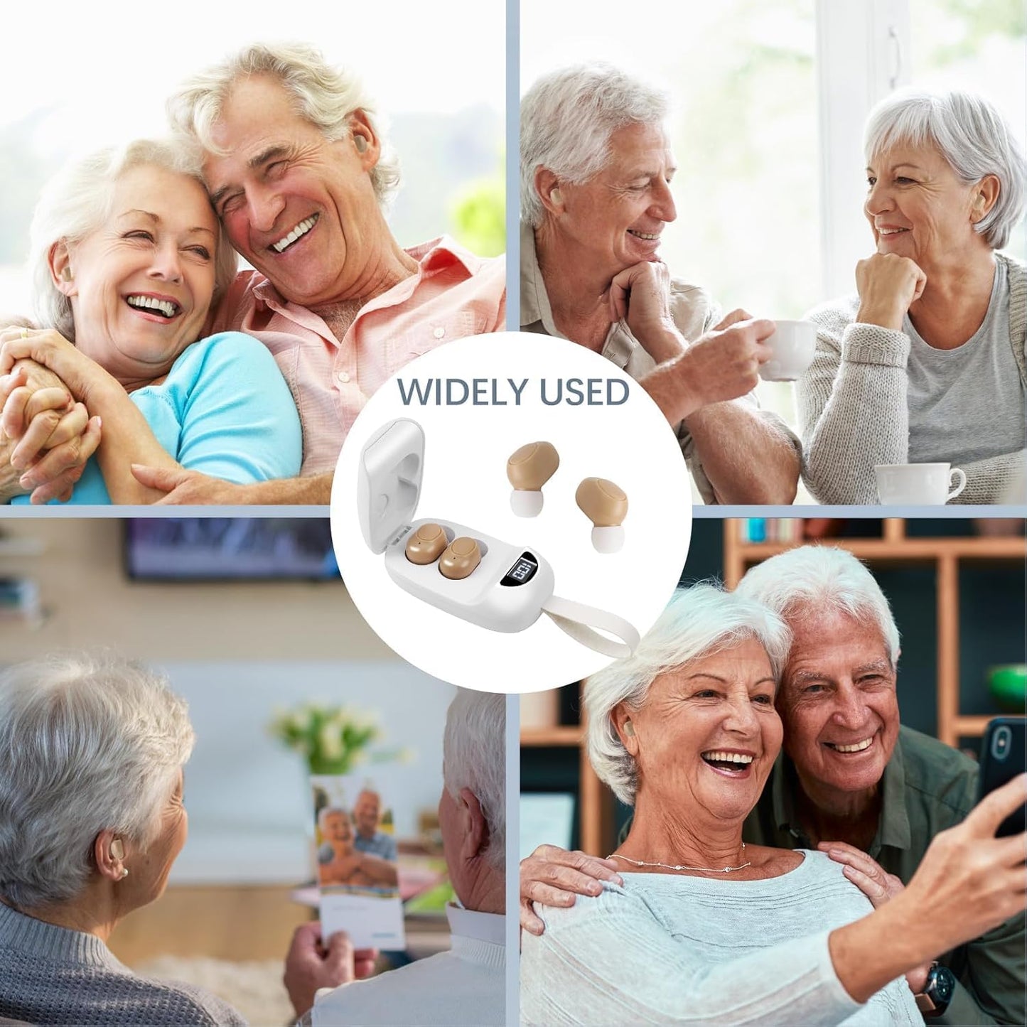 Hearing Aids for Seniors, Rechargeable Hearing Aid with Noise Cancelling for Adults