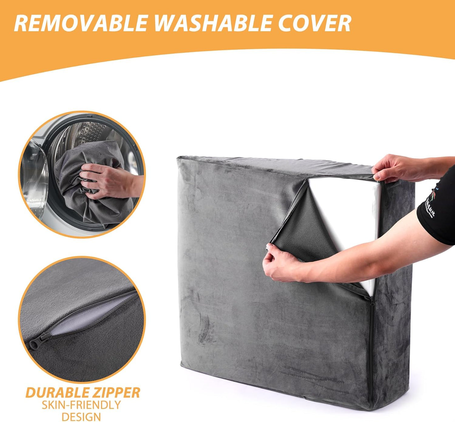 Leg Elevation Pillows, Leg Pillows for Sleeping, Cooling Gel Memory Foam Top