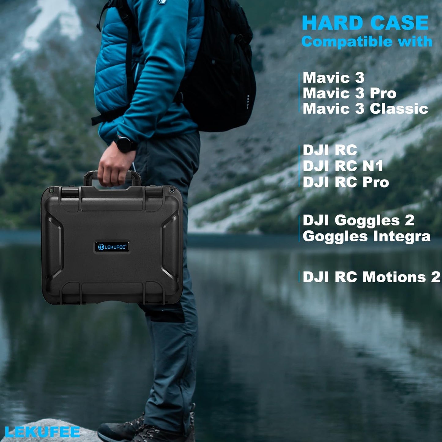Lekufee Waterproof Carrying Case for Mavic 3 Pro/Classic/Combo