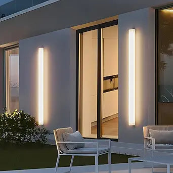 2 Pack 47.2In Long Outdoor Wall Lights 35W Exterior Wall Light 3000K Outdoor Wall Mount Lighting