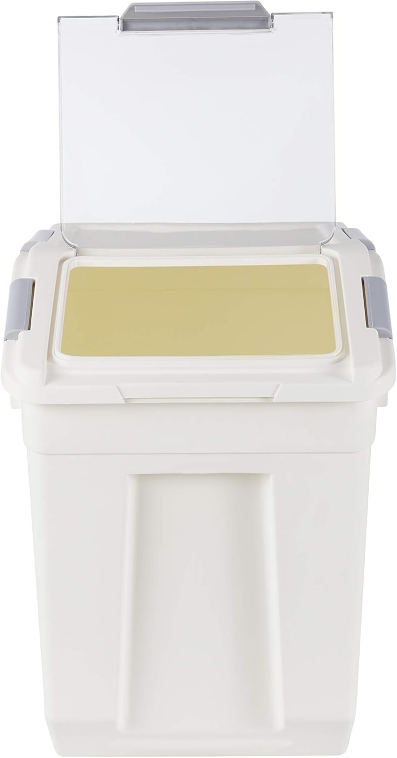 Flour Storage Container 25 lb (‎25 Liters) with Wheels Seal Locking Lid PP Pack-6