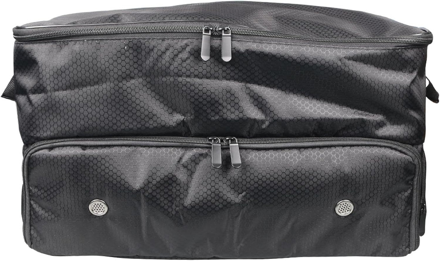 Golf Trunk Organizer Locker Bag Portable Zipper 2 Layer Golf Storage Bag