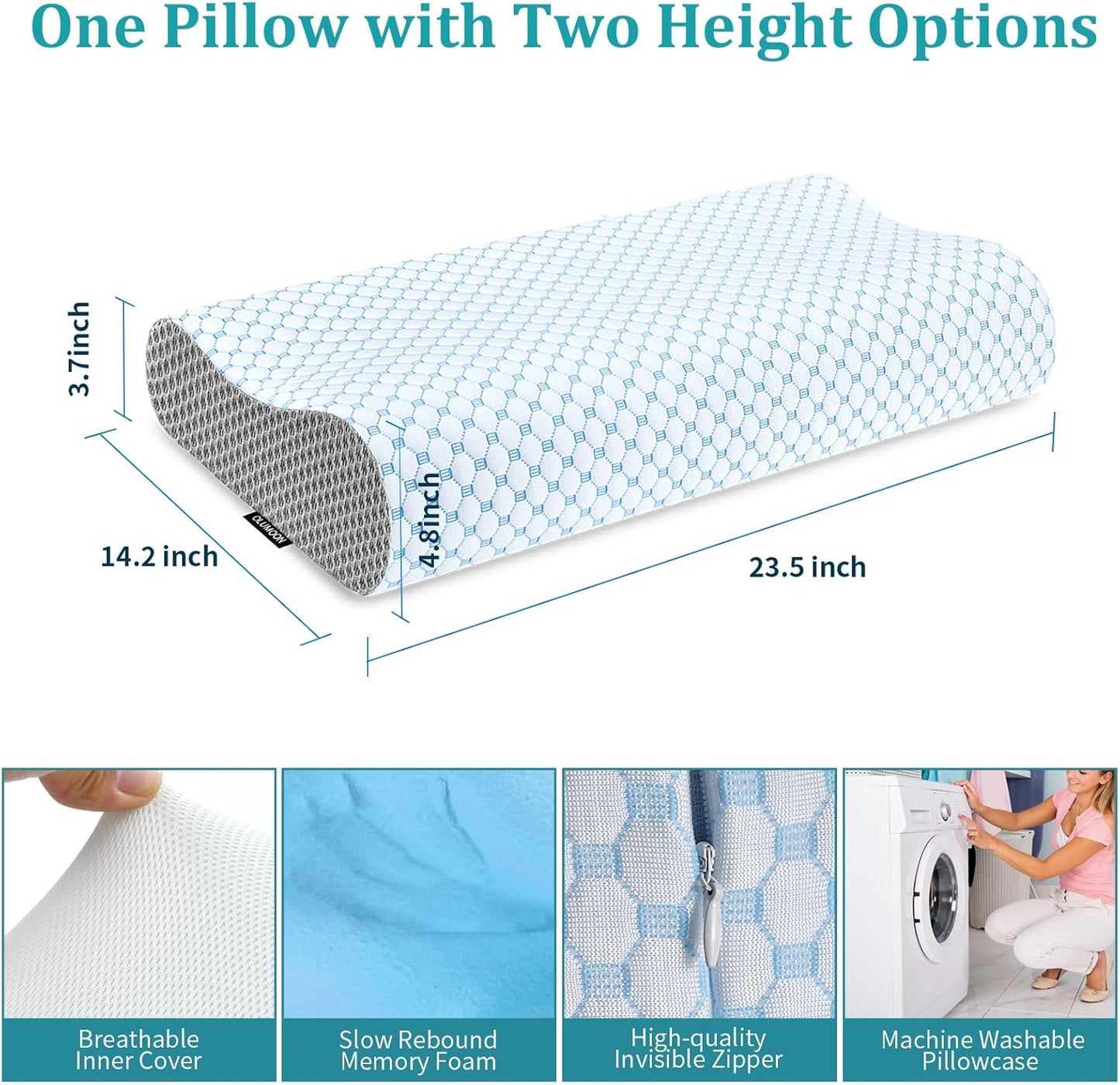 Neck Pillow Memory Foam Pillows - Cooling