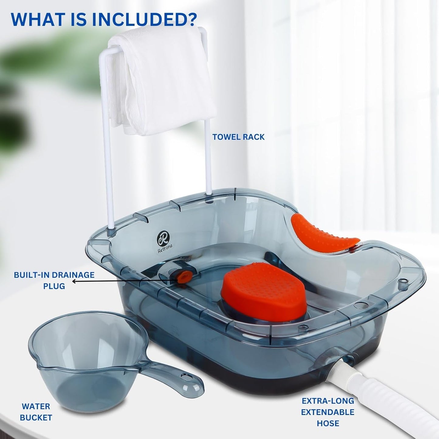 Hair Washing Basin for Bedridden - Portable Shampoo Bowl and Basin at Home