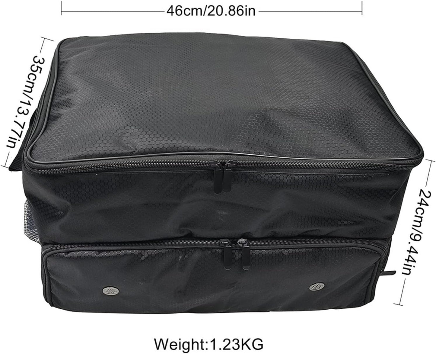 Golf Trunk Organizer Locker Bag Portable Zipper 2 Layer Golf Storage Bag