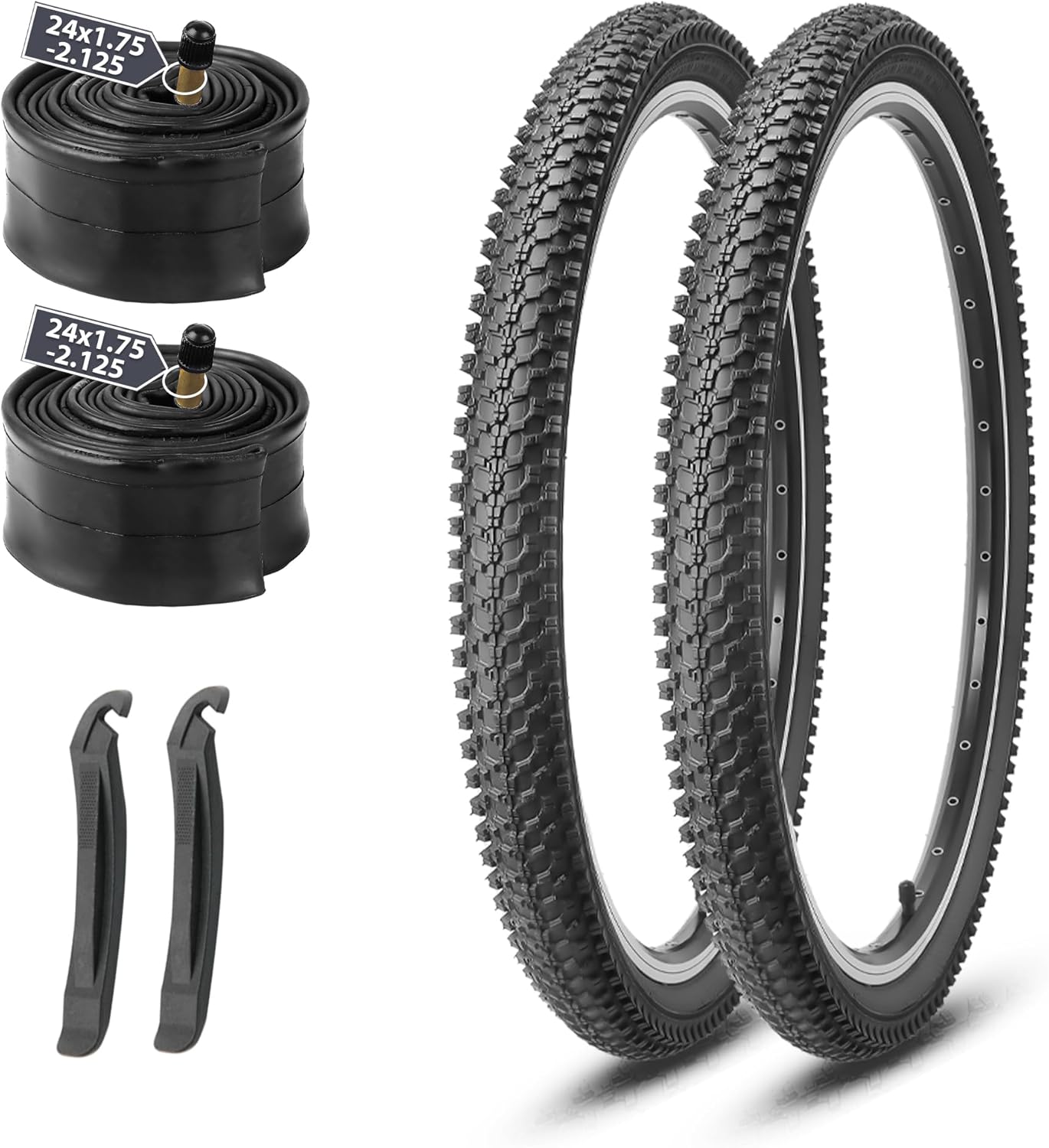 MOHEGIA Mountain Bike Tires: 20/24/26/27.5-inch Folding Replacement MTB Bicycle Tires 2-Pack
