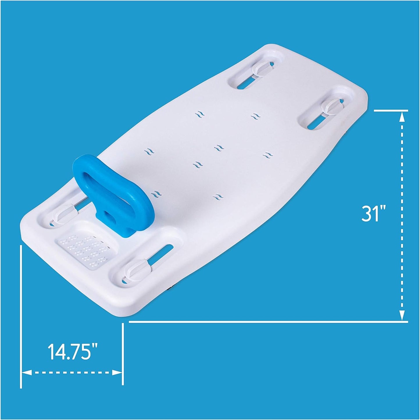Carex Portable Shower Bench - Shower Bath Seat - Fits tub of 19"-28".