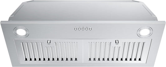 FIREGAS Range Hood Insert 30 inch, Built-in Kitchen Hood with 600 CFM, Ducted/Ductless