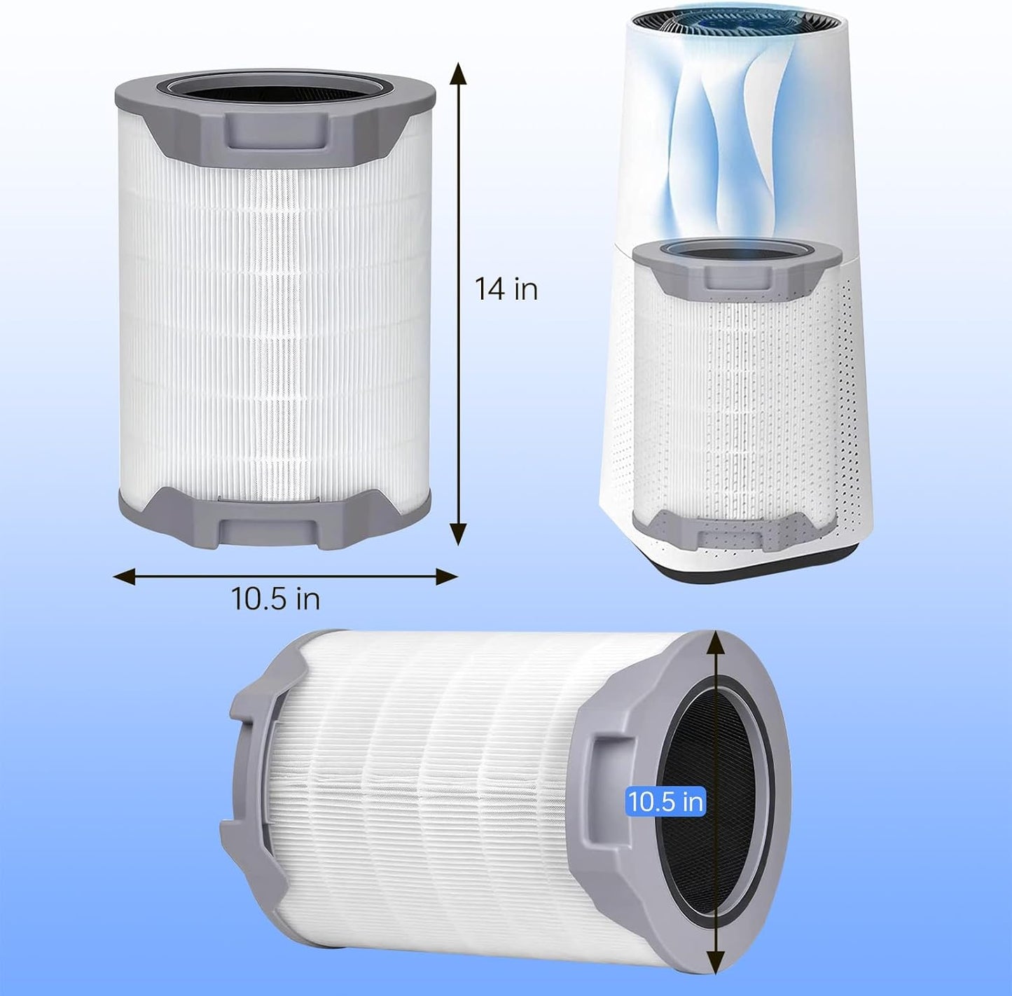Lv-h134 replacement filter, Filter Activated Carbon Filter, Compatible with LEVOIT