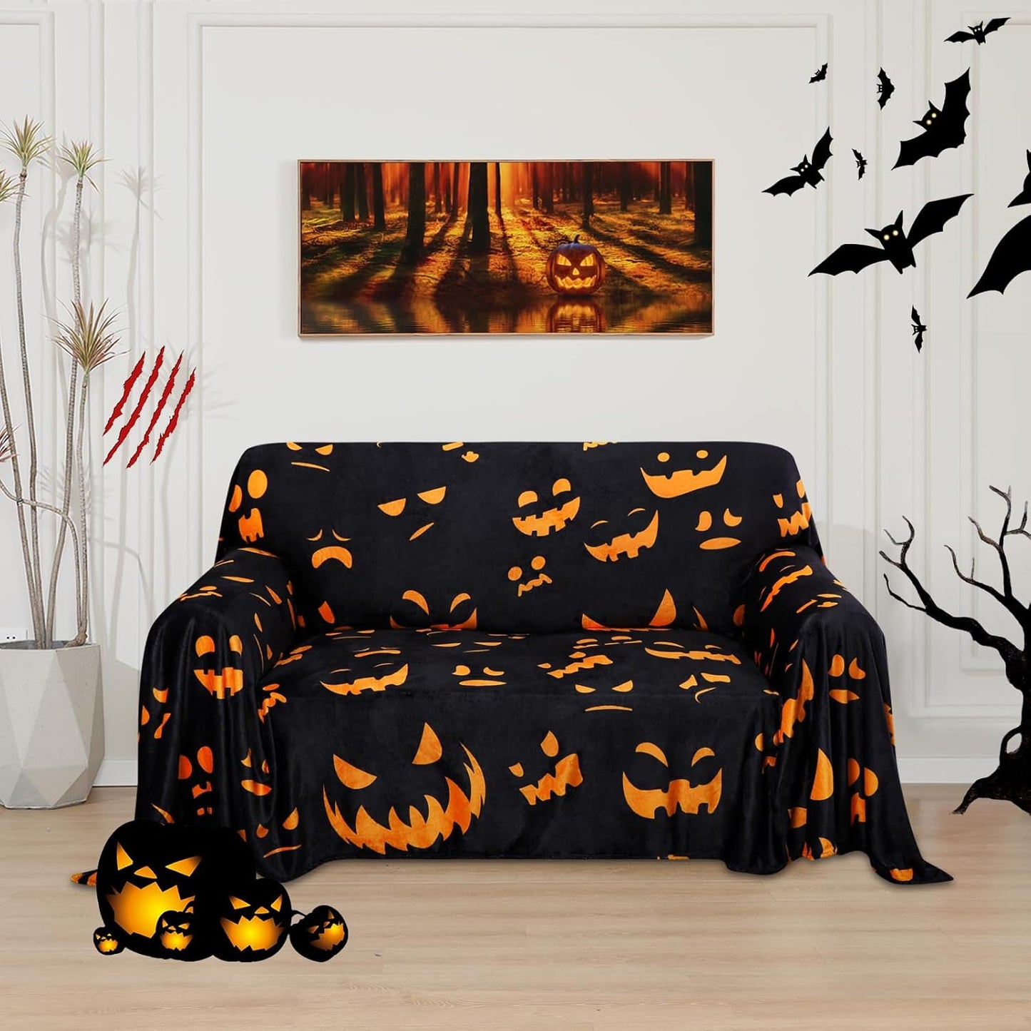 Easy-Going 80X118 inches Halloween Loveseat Sofa Cover