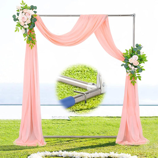 7FT Arch Backdrop Stand, 5FT Wide, Stainless Steel Wedding Arch Stand