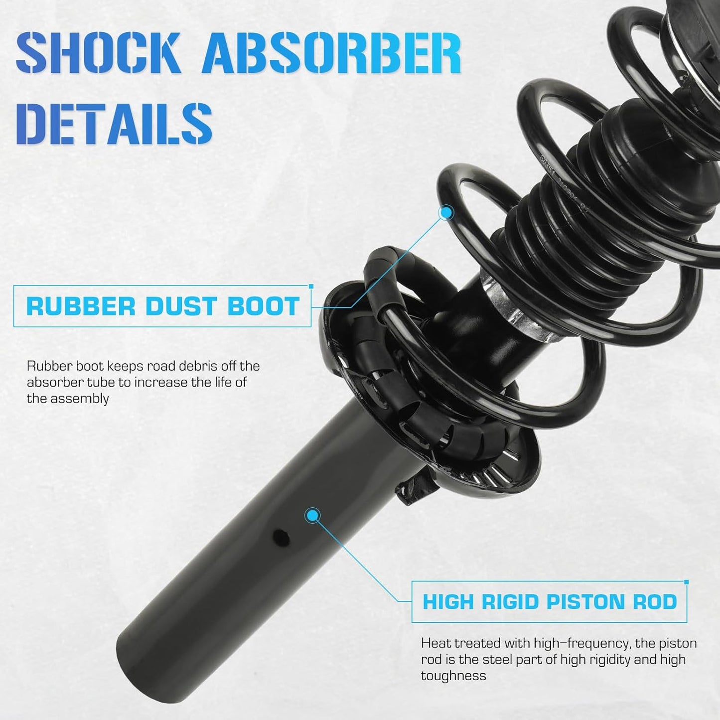 Front Complete Struts w/Coil Springs Shock Absorbers for 06-13 Audi A3/A3 Quattro