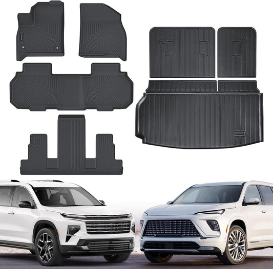 Floor Mats & Cargo Liner Fit for Buick Enclave 2025 2026 & for Chevy Traverse (7 Seats)