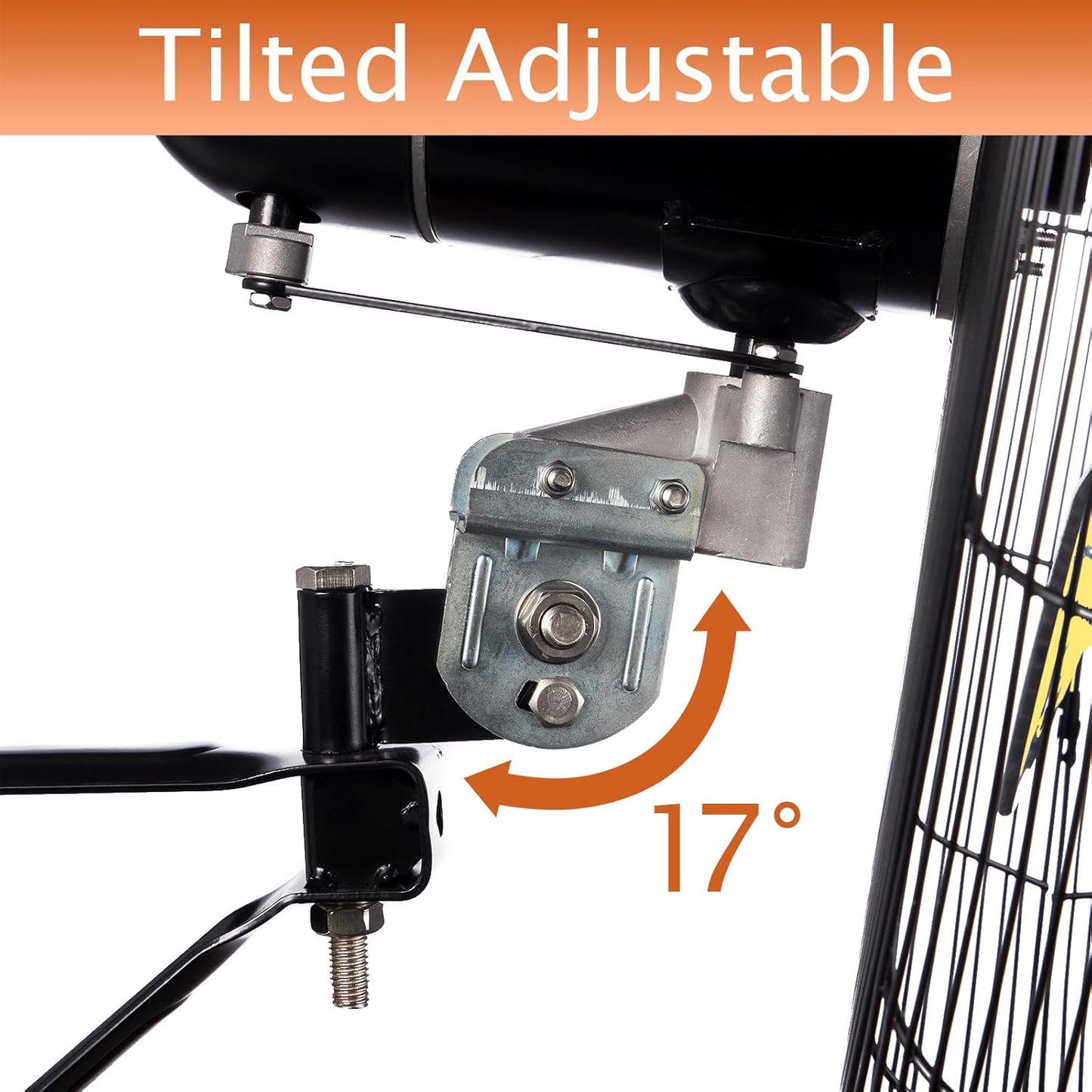 HiCFM 24" Oscillating Wall Fan, 8900 CFM High Velocity Industrial Wall Mounted Heavy Duty