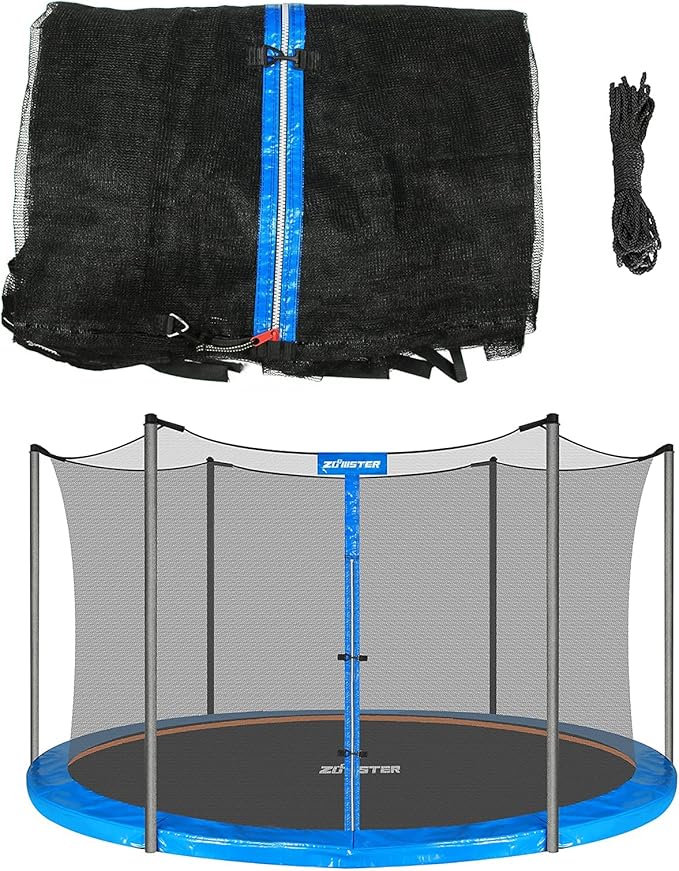 Trampoline Replacement Safety Enclosure Net for 6 Straight Poles Round Frame Trampolines