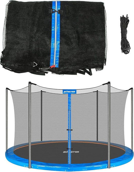 Trampoline Replacement Safety Enclosure Net for 6 Straight Poles Round Frame Trampolines