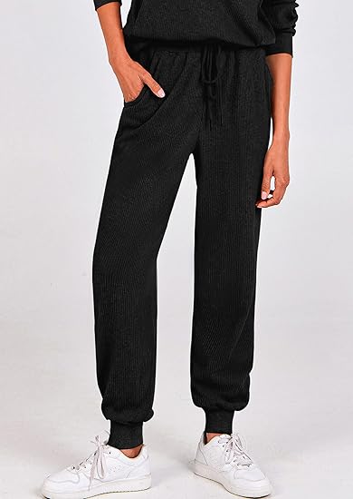 PRETTYGARDEN Womens 2 Piece Sweatsuits Set Long Sleeve Half Zip Pullover Sweatshirt Joggers