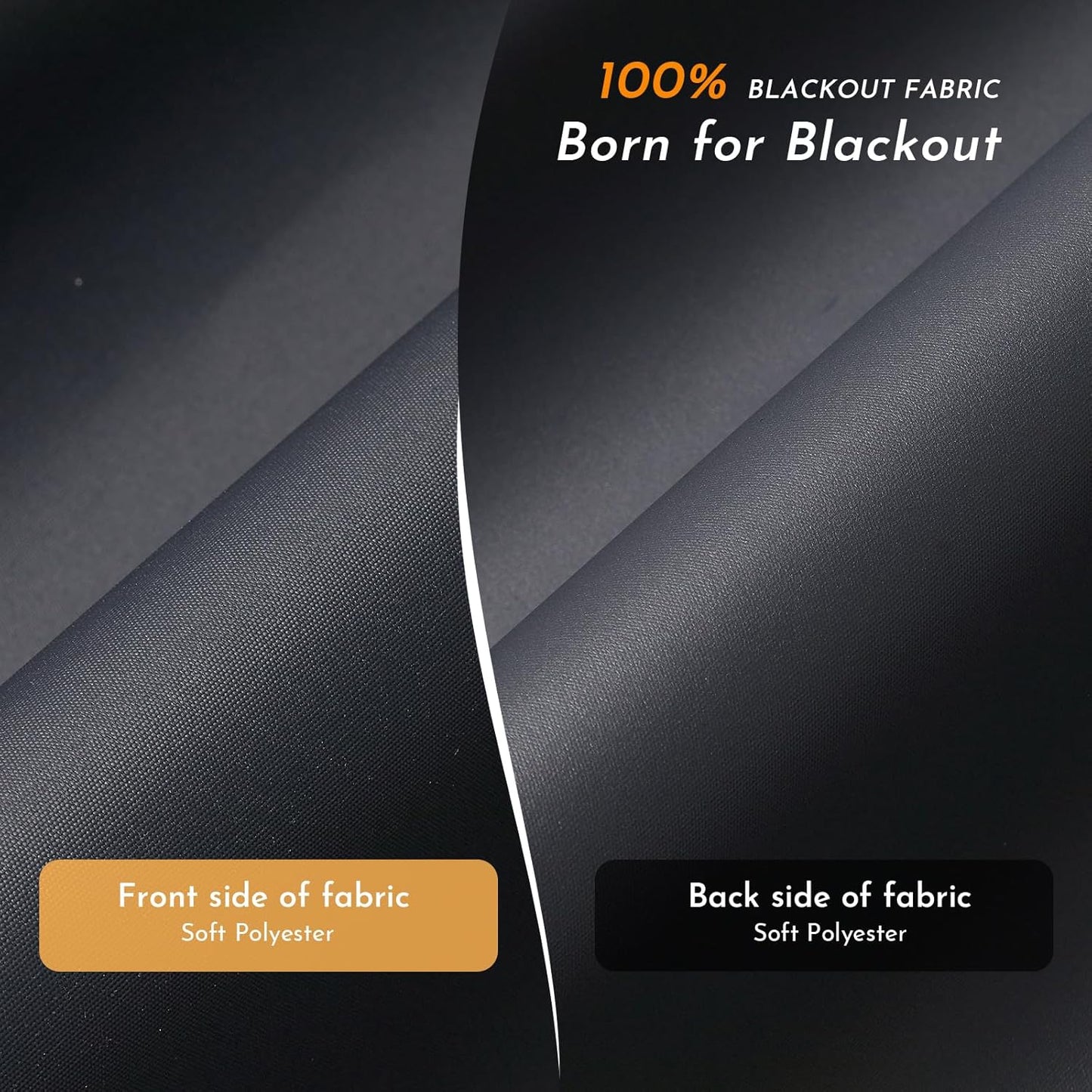 Persilux Cordless Blackout Roller Shades for Windows (Black, 15" W x 64" H)