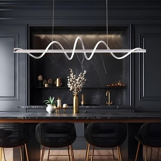 Modern LED Pendant Light Fixture, 47.24inch Light Fixtures Dimmable w/ Remote 3000K-6500K