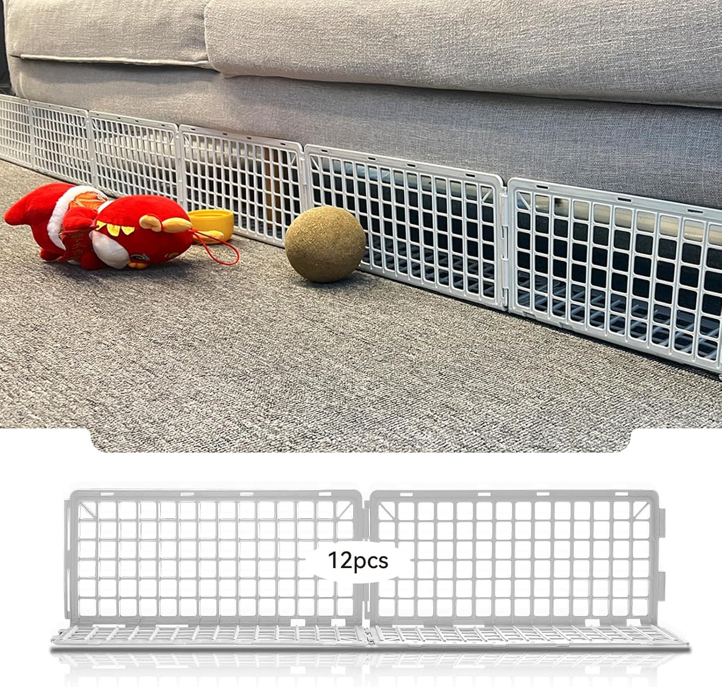 17 PCS Under Couch Blockers for Bed Couch Furniture Underneath Stop from Getting Under The Sofa