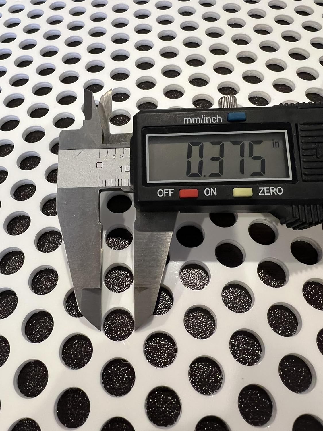 2'x2' White Plastic Perforated Tile with 3/8" Holes (4-Pack)