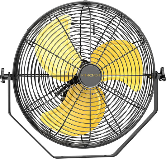 18 Inch Industrial Wall Fan, 4800 CFM Metal Wall Mount Fans with Powerful Motor, 3 Speed